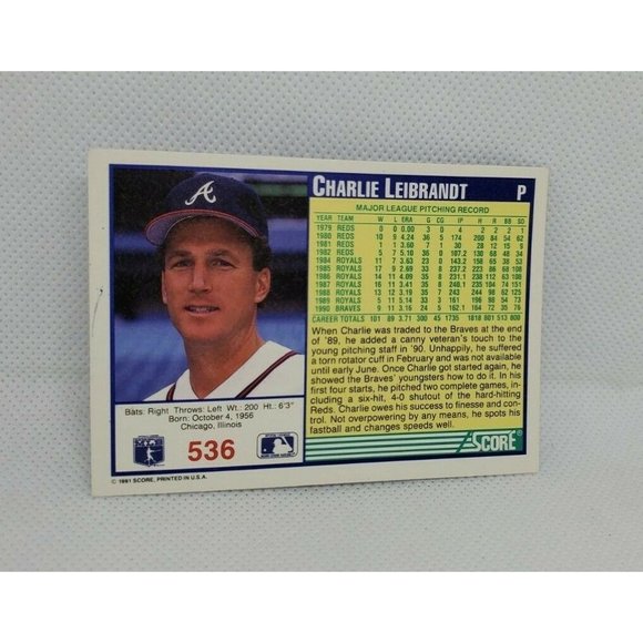 Lot Of 4 Score 91 Vintage Braves Baseball Trading Cards W/ World Series 1992 - Picture 4 of 12